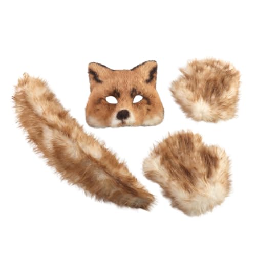 Baoblaze Cosplay-Kostüm-Set mit Maske, Handschuhen und Schwanz für Bühnenauftritte, Cosplay-Festival, Khaki Baoblaze Cosplay-Kostüm-Set mit Maske, Handschuhen und Schwanz für Bühnenauftritte, Cosplay-Festival, Khaki von Baoblaze