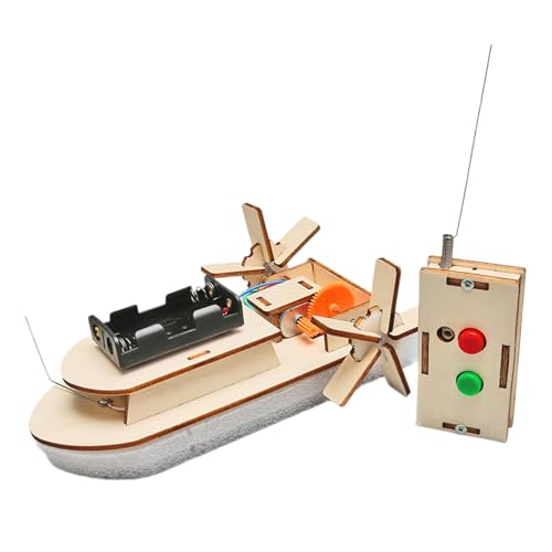 Baoblaze DIY-Experimentierbausätze aus Holz, DIY-Modellbauspielzeug, Fernbedienungsboot, DIY zusammengebautes Lernspielzeug für Kinder und Studenten von Baoblaze