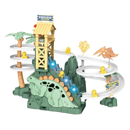 Baoblaze Dinosaurier-Treppenkletterspielzeug, Dinosaurier-Rutsche, Treppe, Innenspielzeug, Spiel, Badespielzeug, Jagd auf Rennstrecke, Dinosaurier-Set für von Baoblaze
