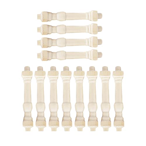 Baoblaze Dollhouse DIY Builders 1/12 Holzbaluster Spielzeug für Balkongeländer von Baoblaze