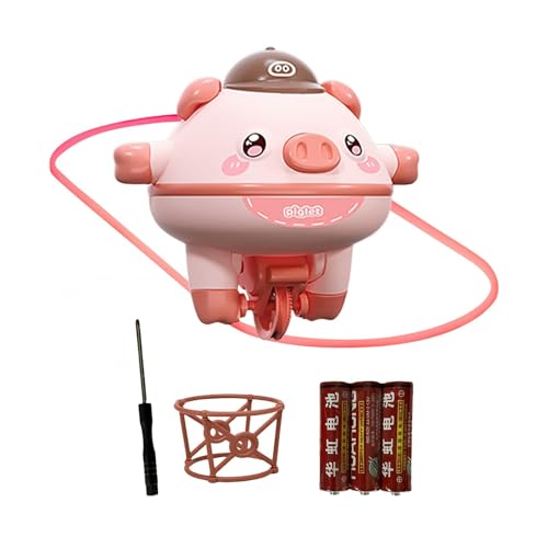 Baoblaze Drahtlaufendes Cartoon-Schweinespielzeug, süßes Tierschwein, Becherspielzeug, interaktiver Balance-Roboter, Drahtlaufendes Schweinspielzeug, Babys, Rosa Batterie von Baoblaze