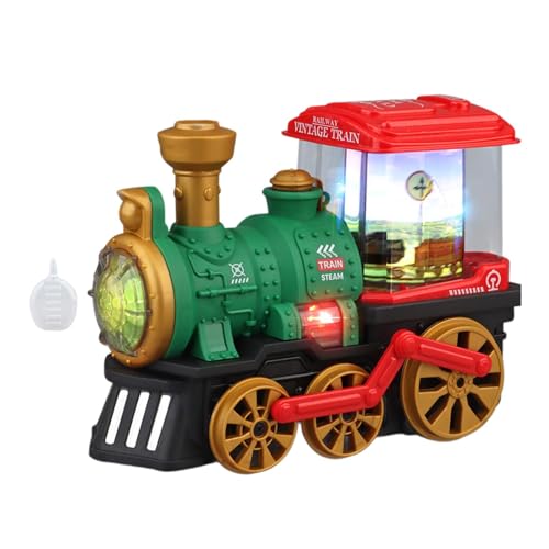 Baoblaze Elektrischer Eisenbahnspielzeugzug, Dampflokomotive mit blinkenden Lichtern, frühes Lernspielzeug für Mädchen, Kinder, Jungen, Geburtstagsgeschenk, Rot Baoblaze Elektrischer Eisenbahnspielzeugzug, Dampflokomotive mit blinkenden Lichtern, frühes Lernspielzeug für Mädchen, Kinder, Jungen, Geburtstagsgeschenk, Rot von Baoblaze