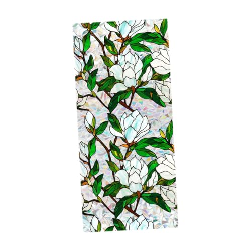 Baoblaze Glasaufkleber Aufkleber -Aufkleber Blumenfenster Klammer Film Autofenster Deckel Dekor statisch für Cafe Home Dekoration Büro Schlafzimmer, Style C von Baoblaze