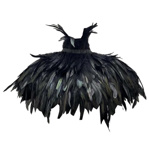Baoblaze Gothic Kunstfeder Umhang Schal Foto Requisiten Langlebig Cosplay Faux Feder Cape Schulter Wrap für Karneval Kostüm Party, Schwarz Baoblaze Gothic Kunstfeder Umhang Schal Foto Requisiten Langlebig Cosplay Faux Feder Cape Schulter Wrap für Karneval Kostüm Party, Schwarz von Baoblaze