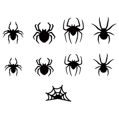 Baoblaze Halloween-Wandaufkleber, Wanddekoration, Moderne, kreative Hintergrund-Fensteraufkleber, leuchten für Bauernhaus, 9 StÜcke von Baoblaze