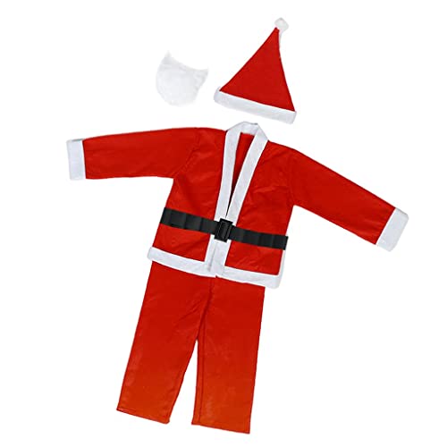 Baoblaze Herren-Weihnachtsmann-Kostüm, Kinder-Weihnachtsanzug-Kostüm für Urlaubskleidung von Baoblaze