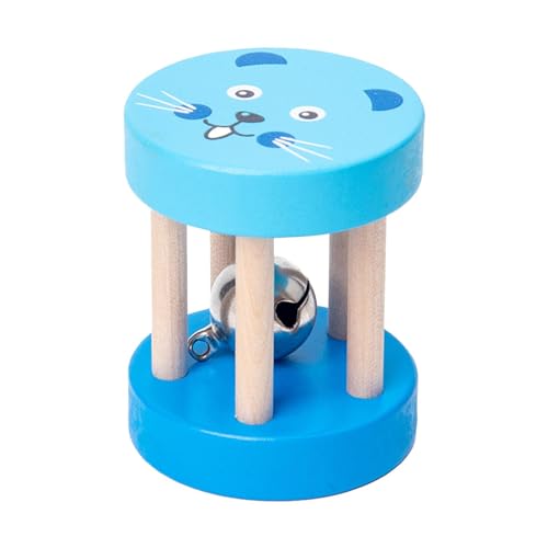 Baoblaze Hölzerne Baby-Rollenrassel, Montessori-Sensorspielzeug, tragbares Still, Zylinder-Rollerglockenspielzeug, entwickeln motorische, Blau von Baoblaze