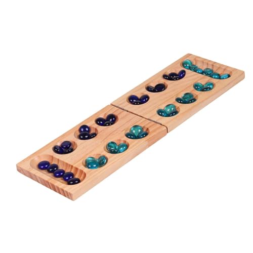 Baoblaze Holzbrettspiel mit mehrfarbigen Perlen, für Erwachsene und Kinder, tragbar, für Teenager, 2 Spieler, faltbares Brett, klassisch für Party, Reisen, von Baoblaze