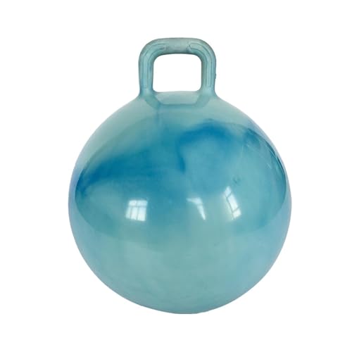Baoblaze Hüpfball, Aufblasbarer Hüpfball mit Griff, Gartenspiel für drinnen und draußen, Sport-Hüpfball mit 55 cm Durchmesser, Kinderspielzeug, Blau von Baoblaze