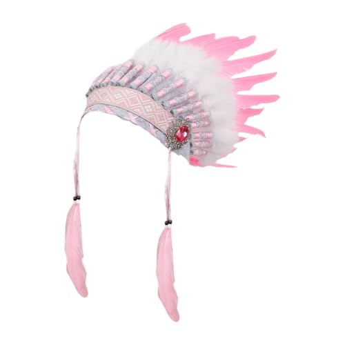 Baoblaze Indisch inspirierter Federkopfschmuck, Haarband, Haarschmuck für Tanz, Cosplay von Baoblaze