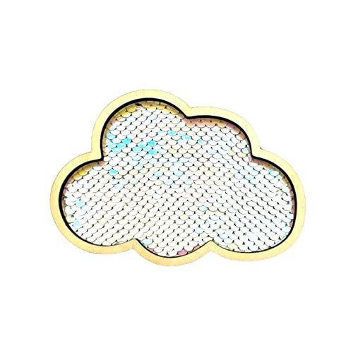 Baoblaze Kinder Busy Board, Pailletten Material DIY Zubehör Montessori Spielzeug für Zuhause, Weiß von Baoblaze