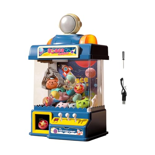 Baoblaze Kinder-Klauenmaschine, Spielzeug, elektronisches Klauenmaschinenspiel, Neuheit, Klauenspiel, Spielzeug, Handkurbel, Greifpuppe, Spielzeug, Blau von Baoblaze