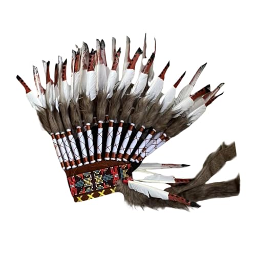 Baoblaze Künstlicher Federkopfschmuck, dekorative Kopfbedeckung im indischen Stil für Karnevalspartys von Baoblaze