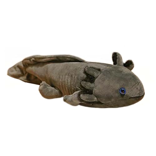 Baoblaze Lebensechtes Axolotl-Plüsch-Wurfkissen, Axolotl-Stofftier, Axolotl-Plüschtier, 45 cm, für Teenager, Jungen, Mädchen, Kinder, grau von Baoblaze