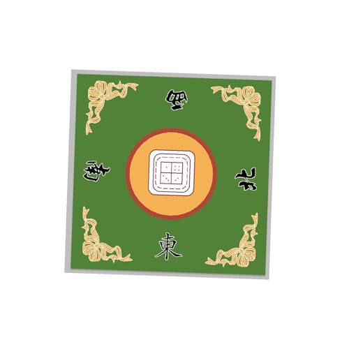 Baoblaze Mahjongg-Matte, Mahjong-Spieltisch-Abdeckung, professionelle, rutschfeste Brettspielmatte, Mahjong-Tischdecke für Home Gathering, grün B von Baoblaze