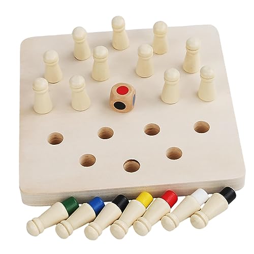 Baoblaze Memory-Schachspiel aus Holz, Memory-Schachspielzeug, Früherziehungsspielzeug, Memory-Matching-Schachbrettspiel, für Jungen, Kinder, Mädchen, Kinder, von Baoblaze