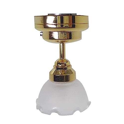 Baoblaze Miniatur-Deckenleuchte, 1:12 Puppenhaus-Decken-LED-Lampe, Puppenhausmöbel für Esszimmer-Ornament, Blütenform Baoblaze Miniatur-Deckenleuchte, 1:12 Puppenhaus-Decken-LED-Lampe, Puppenhausmöbel für Esszimmer-Ornament, Blütenform von Baoblaze