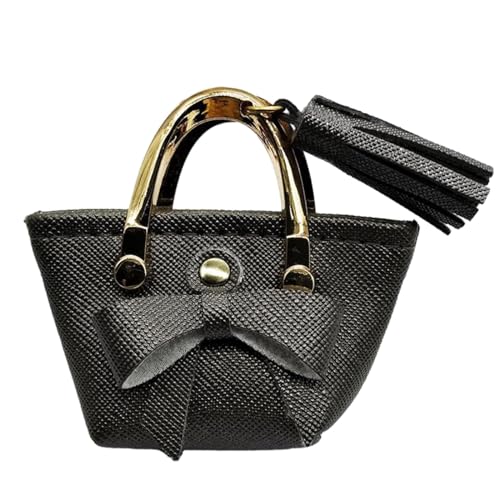 Baoblaze Miniatur Handtasche Puppe 1:6, Miniatur Einkaufstasche Langlebig, Puppenhaus Einkaufstasche, Modernes Puppenhaus Damen Handtasche für 12-Zoll-Actionfiguren, BJD, DIY-Geschenk, Schwarz von Baoblaze