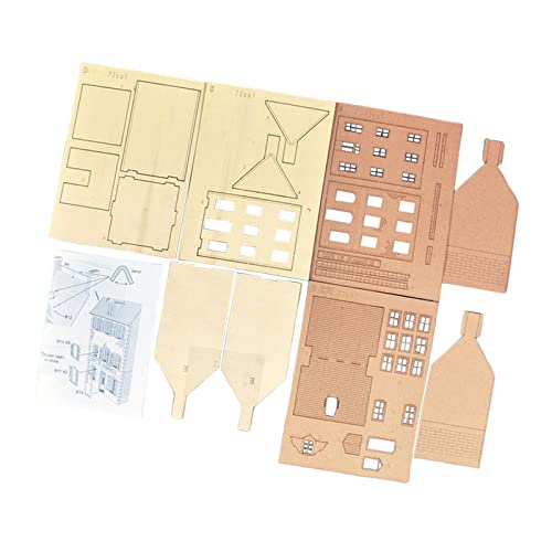 Baoblaze Miniatur-Modellhaus-Bausatz, DIY-Holzhaus zusammenbauen, Szenen-Pädagogik-Diorama, 1/72-Gebäudemodellbausätze für Diorama, Landschaft, von Baoblaze