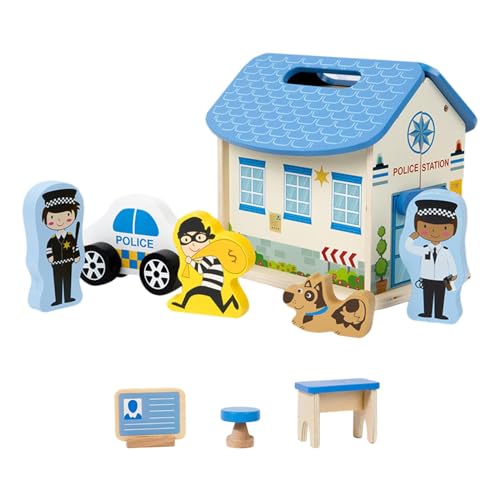 Baoblaze Miniatur-Puzzlehaus aus Holz, 3D-Puzzle aus Holz, Gebäude, Puzzle, Puppenhaus, Miniaturhaus für Erwachsene, Geburtstagsgeschenk, A von Baoblaze