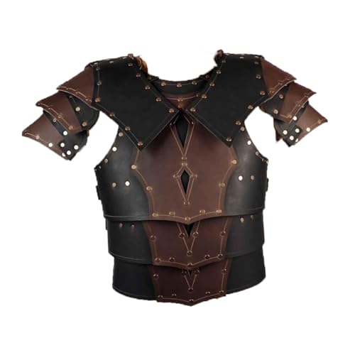 Baoblaze Mittelalterlicher Brustpanzer, Ritterkostüm, dekorativer gotischer Steampunk-Brustharnisch, mittelalterliche Wachen für Partys, Rollenspiele, Braun Baoblaze Mittelalterlicher Brustpanzer, Ritterkostüm, dekorativer gotischer Steampunk-Brustharnisch, mittelalterliche Wachen für Partys, Rollenspiele, Braun von Baoblaze