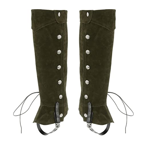 Baoblaze Piratenstiefelüberzüge Mittelalterliche Gamaschen Stiefelüberzüge für Cosplay LARP Requisiten Bühnenparty, GRÜN von Baoblaze