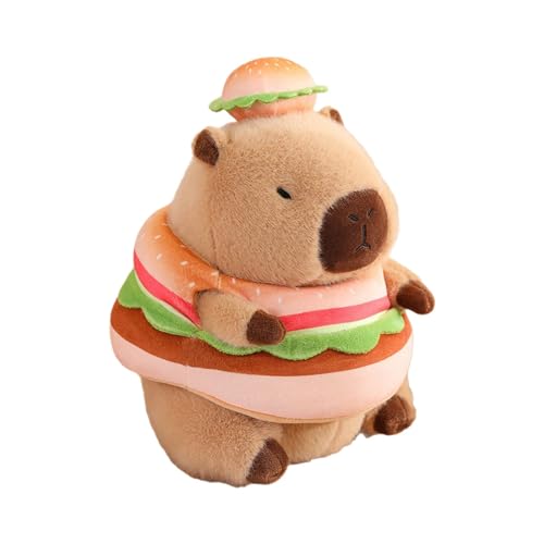 Baoblaze Plüsch-Capybara, gefülltes Capybara-Spielzeug, Heimdekoration, 30 cm, Sofakissen, Capybara-Puppe, Capybara-Figur für Mädchen, Jungen, Geschenke, Hamburger von Baoblaze