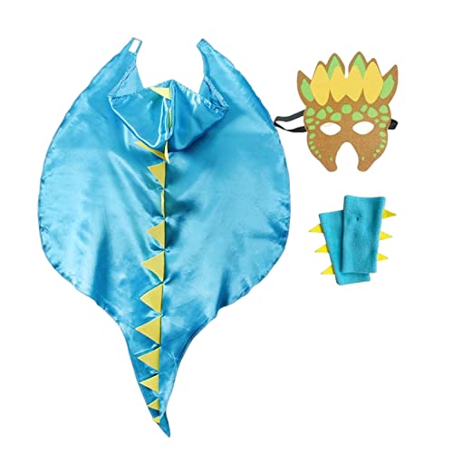 Baoblaze Plüsch-Drachen-Kostüm, Umhang, Spielzeug, Cosplay, Verkleiden, Süßes oder Saures für -Geschenke, Azure von Baoblaze
