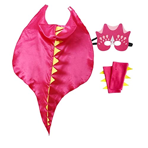 Baoblaze Plüsch-Drachen-Kostüm, Umhang, Spielzeug, Cosplay, Verkleiden, Süßes oder Saures für -Geschenke, Rot von Baoblaze