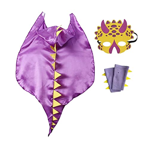 Baoblaze Plüsch-Drachen-Kostüm, Umhang, Spielzeug, Cosplay, Verkleiden, Süßes oder Saures für -Geschenke, Violett von Baoblaze