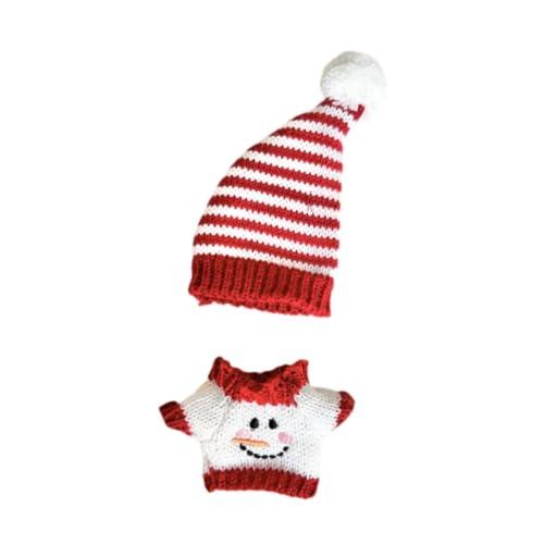 Baoblaze Plüschfigur Weihnachtspullover Puppenkleidung Mode Foto-Requisiten DIY Pädagogisches Anziehen Weihnachts-Schneemann-Outfit für 6,69 Zoll, Style C von Baoblaze