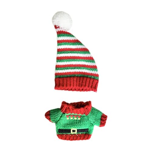 Baoblaze Plüschfigur Weihnachtspullover Puppenkleidung Mode Foto-Requisiten DIY Pädagogisches Anziehen Weihnachts-Schneemann-Outfit für 6,69 Zoll, Style D von Baoblaze