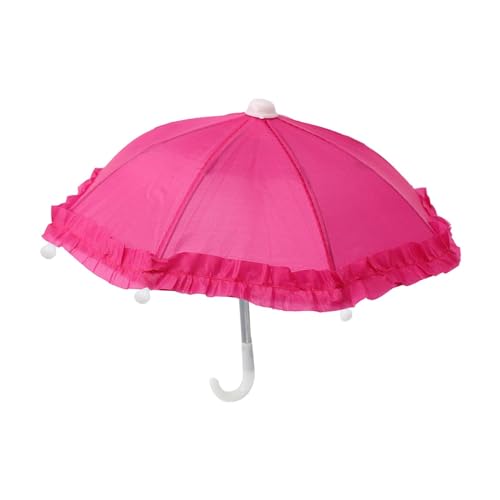 Baoblaze Puppenhaus-Miniatur-Regenschirme, Mini-Regenschirm, zum Aufhängen, dekoratives Puppenzubehör, Fotografie-Requisiten für Kinder, Rose von Baoblaze
