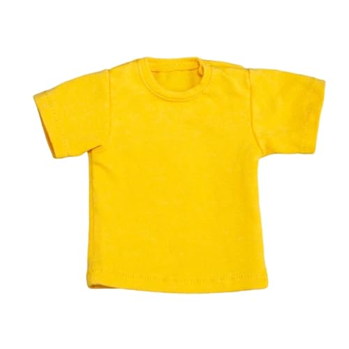 Baoblaze Puppenkleidung für Figuren im Maßstab 1/6, Paar-Kleidung, T-Shirt, modisches Kostüm, Miniatur-Paar-Outfits für 12-Zoll-Figuren, Gelb von Baoblaze