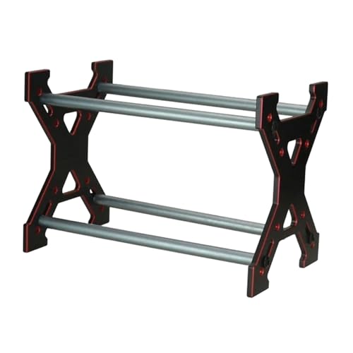 Baoblaze RC Auto Reifen Rack Langlebige Felgen Reifen Organizer Metall Regal für 1/24 1/18 Maßstab Hobby Modell Auto Teil, Rot von Baoblaze