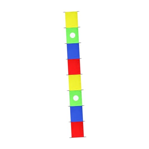 Baoblaze Rainbow Parachute Toy Kids Outdoor Game Team Building Playground Spielzeug rechteckiges Spiel für Kindergarten Parks Beach von Baoblaze