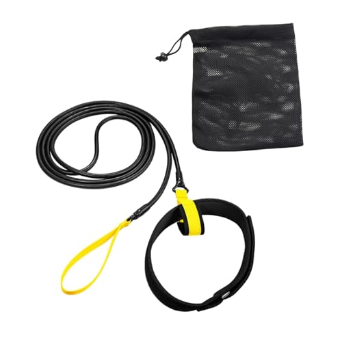 Baoblaze Schwimmwiderstandsgürtel, Swim Bungee -Trainingsgürtel, tragbarer Kabelbaumgürtel, praktische professionelle Trainingsleine Schwimmbindung, Großer Zug 6m Gelb von Baoblaze