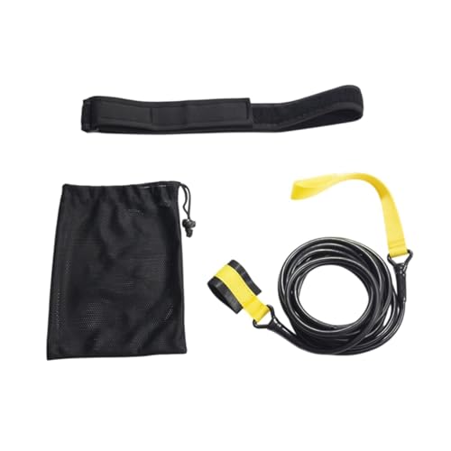 Baoblaze Schwimmwiderstandsgürtel, Swim Bungee -Trainingsgürtel, tragbarer Kabelbaumgürtel, praktische professionelle Trainingsleine Schwimmbindung, Kleiner Zug 4m Gelb von Baoblaze