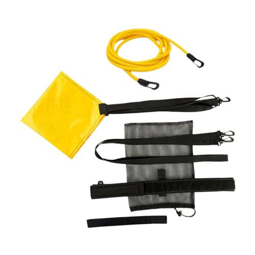 Baoblaze Schwimmwiderstandsgürtel Schwimm Fallschirm Agilitätsgeschwindigkeit Training Resistance Cord Schwimmzug Set für Anfänger, L von Baoblaze