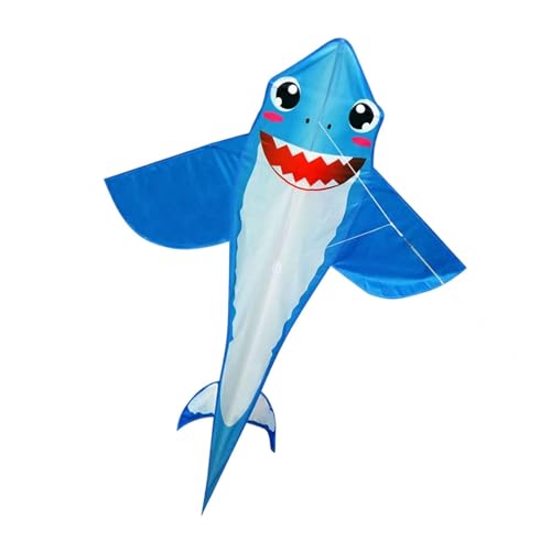 Baoblaze Shark Kite Outdoor-Abenteuerdrachen für Erwachsene, reißfester, tragbarer, riesiger, einfacher Flyer für Grasland, Hinterhofstrand, Blau Baoblaze Shark Kite Outdoor-Abenteuerdrachen für Erwachsene, reißfester, tragbarer, riesiger, einfacher Flyer für Grasland, Hinterhofstrand, Blau von Baoblaze
