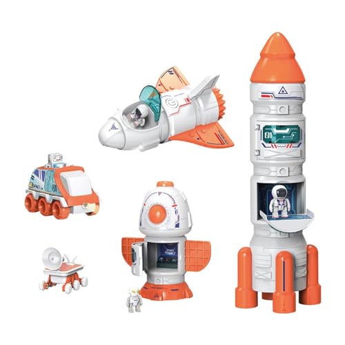 Baoblaze Space Shuttle Raketenspielzeug, Weltraumabenteuerspielzeug, Stielspielzeug, multifunktionales DIY-Bauset für Kinder, Jungen, 3–7 Jahre alt, Geschenk von Baoblaze