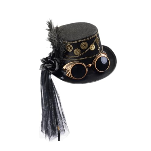 Baoblaze Steampunk Top Hat Creative Cosplay Kopfbedeckung für Partyzubehör -Bühnenaufführung von Baoblaze