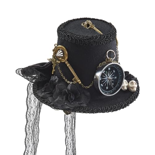 Baoblaze Steampunk Top Hut Haarclip rustikaler Partyhut Gotische Kopfbedeckung für Urlaubstanz Baoblaze Steampunk Top Hut Haarclip rustikaler Partyhut Gotische Kopfbedeckung für Urlaubstanz von Baoblaze