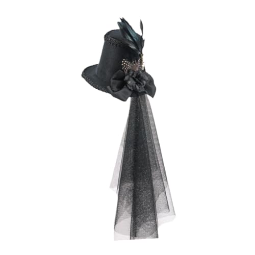 Baoblaze Steampunk Zylinder Stirnband Retro Stil Kostüm Zubehör Cosplay Kopfbedeckung Fedoras für Halloween Frauen Männer Erwachsene Maskerade von Baoblaze