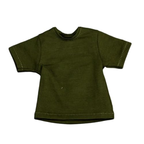 Baoblaze T-Shirt-Kostüm im Maßstab 1:6, Miniaturkleidung mit kurzen Ärmeln für 12-Zoll-Puppenmodell, weibliches männliches Actionfiguren-Zubehör, Grün von Baoblaze