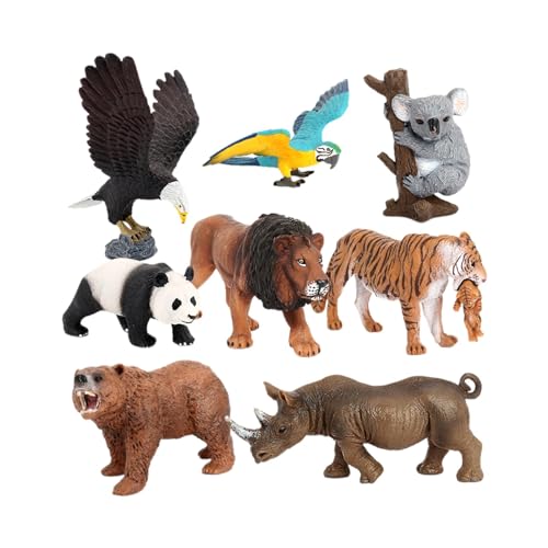 Baoblaze Tiermodellfigur Spielset Dschungeltiere Praktisches Lernspielzeug für Vorschulkinder Mini-Tierspielzeug Tierfiguren für Jungen und Mädchen von Baoblaze