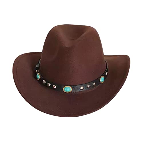 Baoblaze Unisex Filz Western Cowboy Hut Panama Cowgirl Hut Gürtelschnalle Dekor Foto Requisiten Casual Kostüm Jazz Hut für Frauen Herbst Urlaub Wandern, Dunkelbraun Baoblaze Unisex Filz Western Cowboy Hut Panama Cowgirl Hut Gürtelschnalle Dekor Foto Requisiten Casual Kostüm Jazz Hut für Frauen Herbst Urlaub Wandern, Dunkelbraun von Baoblaze