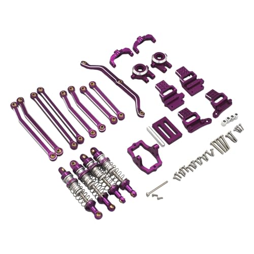 Baoblaze Upgrade-Teile, robuste Combo-Kits, Ersatz-Aluminiumlegierung, DIY-Modifikation für 8560, Maßstab 1:18, RC-Modellauto, Hobby-Fahrzeug, violett von Baoblaze