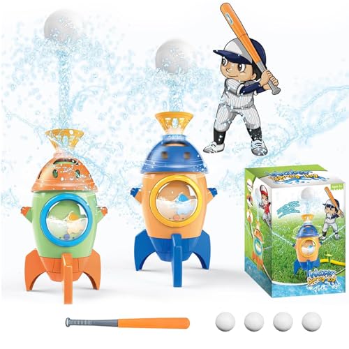 Baoqifong Baseball - Sommer Wasserspiel | Interaktiver Rotations-Sprinkler Für Kinder Pool Garten Rasen Sommerspaß Aktivitäten von Baoqifong