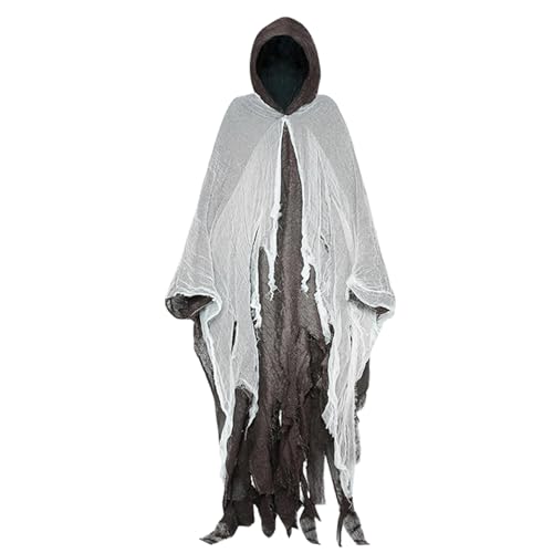 Baoqifong Halloween Kapuzenumhang | Unisex Erwachsene Grusel Umhang Für Kostüm Karneval | Halloween Kostüm Cosplay Cape Für Rollenspiel Party Bühnenshow Spukhaus von Baoqifong